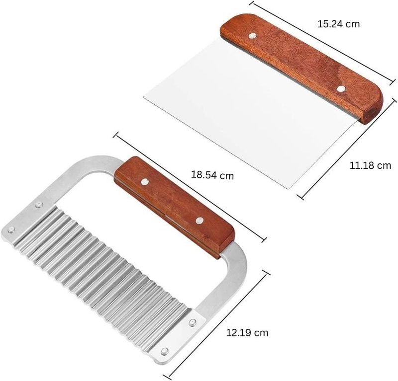 Houten Zeep Loaf Cutter Set - Golvende en Rechte Cutter