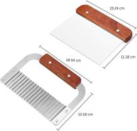 Houten Zeep Loaf Cutter Set - Golvende en Rechte Cutter