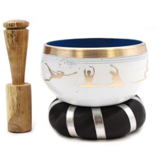 Yoga Moves Klankschalenset - Wit/Blauw 10.7cm