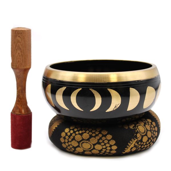 Grote Maan Fase Klankschalenset - Zwart 14cm