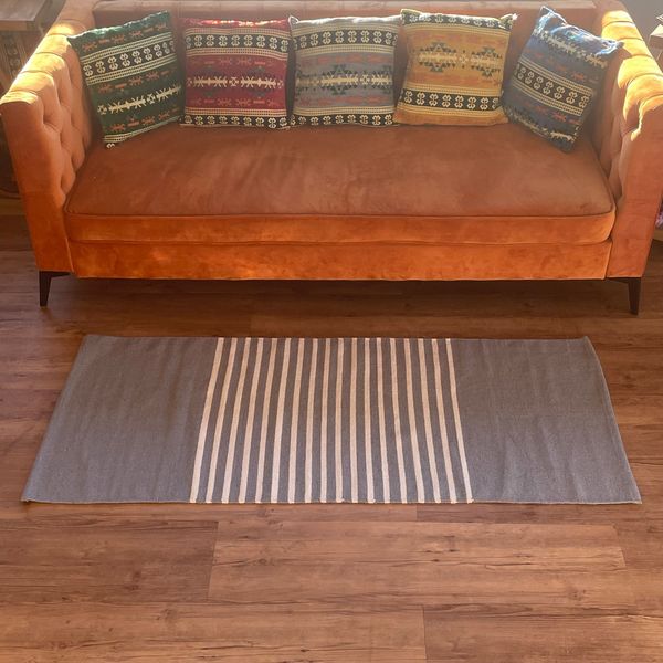 Indiaas Katoenen Vloerkleed - 70x170cm - Grijs