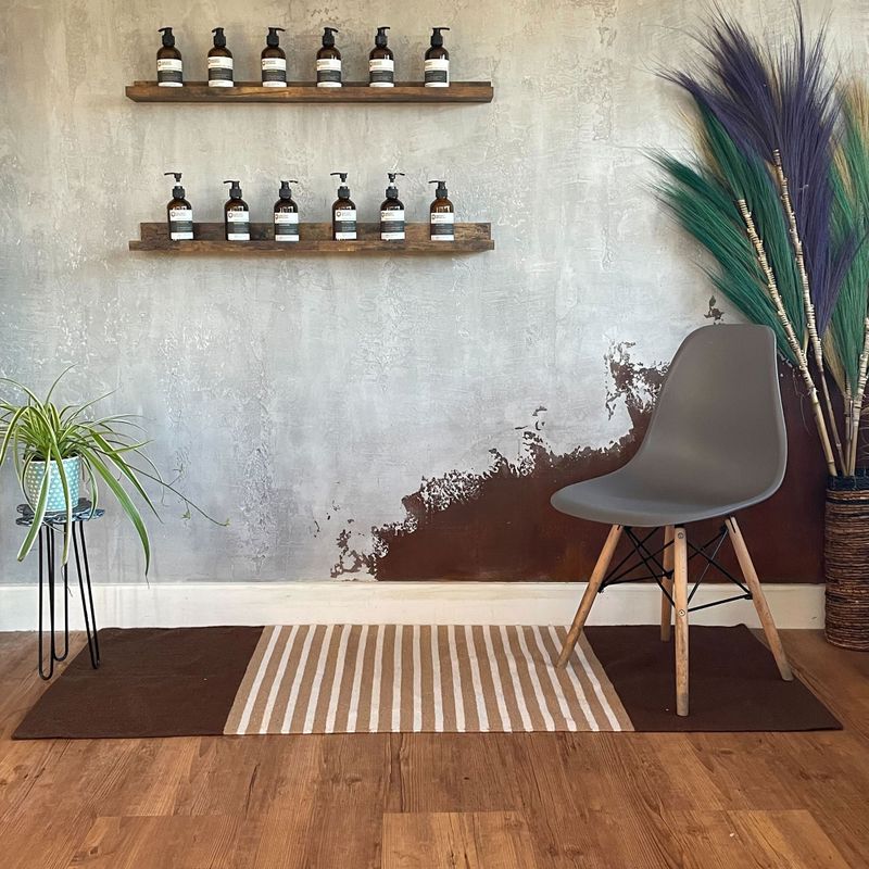 Indiaas Katoenen Vloerkleed - 70x170cm - Donkerbruin / Beige
