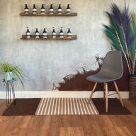 Indiaas Katoenen Vloerkleed - 70x170cm - Donkerbruin / Beige