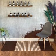 Indiaas Katoenen Vloerkleed - 70x170cm - Donkerbruin / Beige