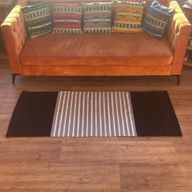 Indiaas Katoenen Vloerkleed - 70x170cm - Zwart / Grijs