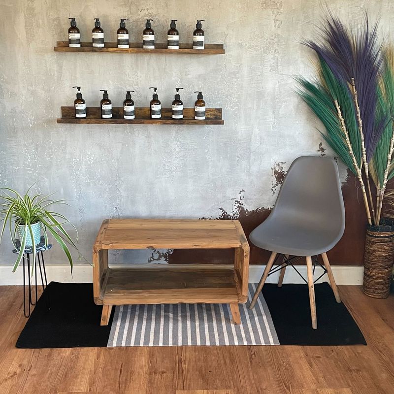 Indiaas Katoenen Vloerkleed - 70x170cm - Zwart / Grijs