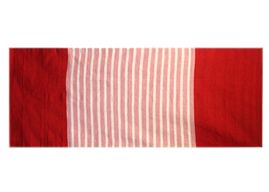 Indiaas Katoenen Vloerkleed - 70x170cm - Rood /  Rose