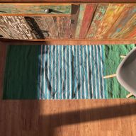 Indiaas Katoenen Vloerkleed - 70x170cm - Blauw / Groen