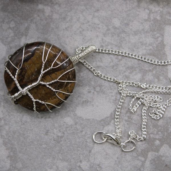 Levensboom Edelsteen Ketting - Tijgeroog