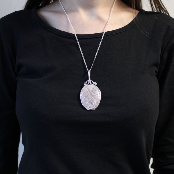 Swirl verpakt Edelsteen Ketting - Opaliet