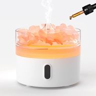 Himalaya Zout Aroma Diffuser - Nachtlampje - USB-C - Vlameffect (Zout niet inbegrepen)
