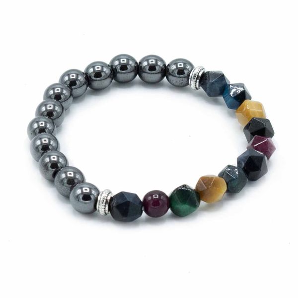 Gefacetteerde Edelsteen Armband - Magnetische Regenboog