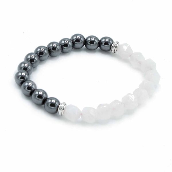 Gefacetteerde Edelsteen Armband - Magnetische Rozenkwarts