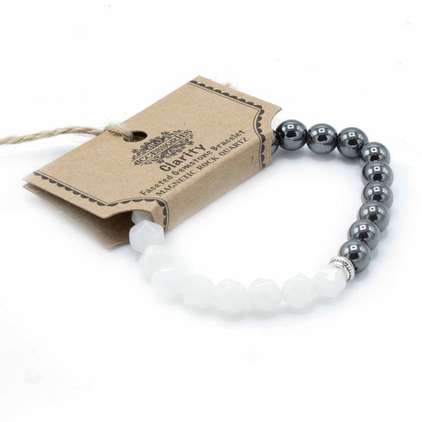 Gefacetteerde Edelsteen Armband - Magnetische Rotskwarts
