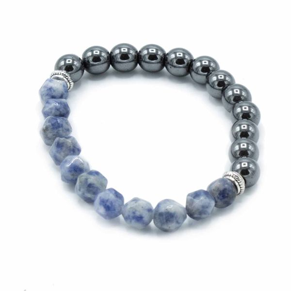 Gefacetteerde Edelsteen Armband - Magnetische Sodaliet