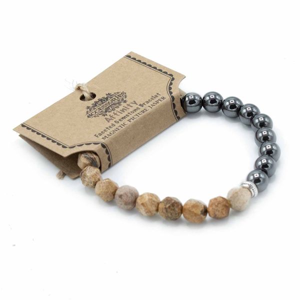 Gefacetteerde Edelsteen Armband - Magnetische Beeld Jaspis