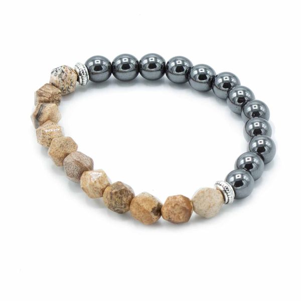 Gefacetteerde Edelsteen Armband - Magnetische Beeld Jaspis
