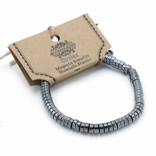 Magnetische Hematiet Shamballa Armband - Cirkels