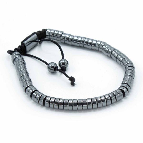 Magnetische Hematiet Shamballa Armband - Cirkels
