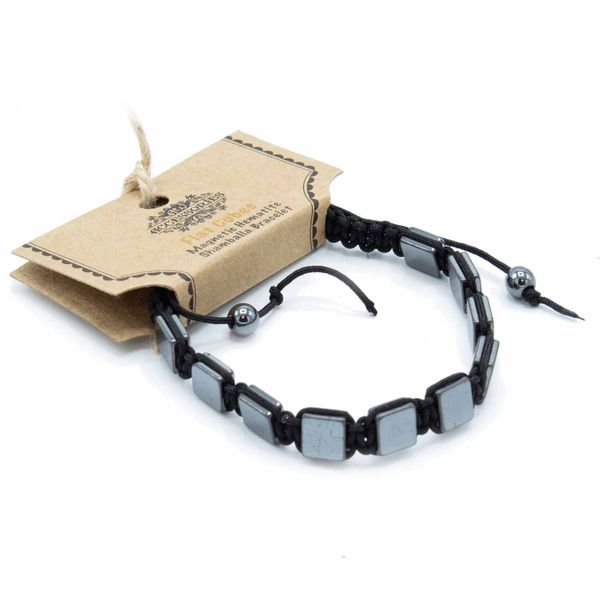 Magnetische Hematiet Shamballa Armband - Platte Kubussen