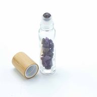 Roller fles- Amethist  - Houten dop