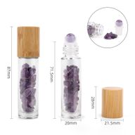 Roller fles- Amethist  - Houten dop