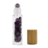 Roller fles- Amethist  - Houten dop