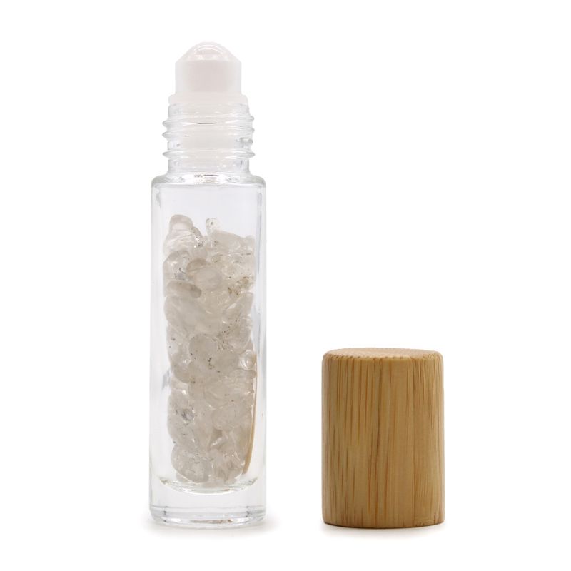 Roller fles- Rotskwarts  - Houten dop