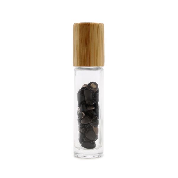 Roller fles- Zwarte Toermalijn - Houten dop