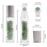 Roller fles- Rozenkwarts - Zilver dop