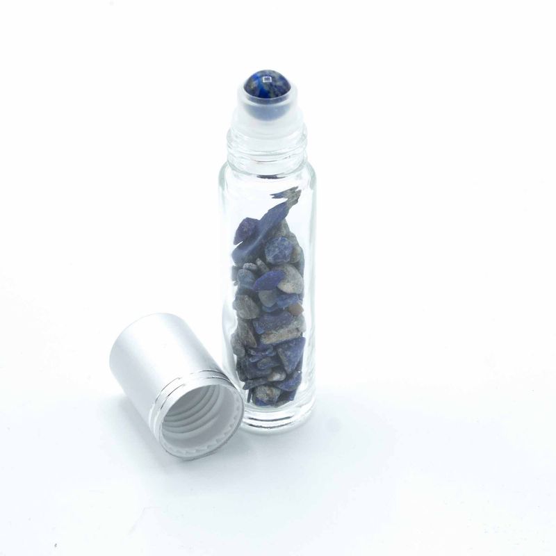 Roller fles- Sodaliet  - Zilver dop