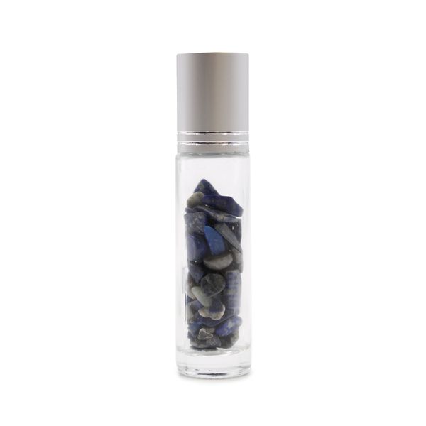 Roller fles- Sodaliet - Zilver dop