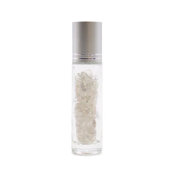 Roller fles- Rotskwarts - Zilver dop