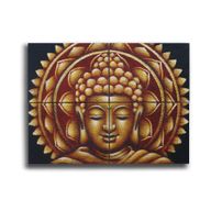 Gouden Boeddha Mandala Brocade Detail 30x40cm x 4
