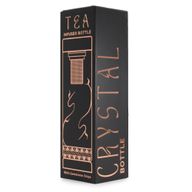 Kristallen glazen Thee-ei Fles- Rosé Goud - Rode Jaspis