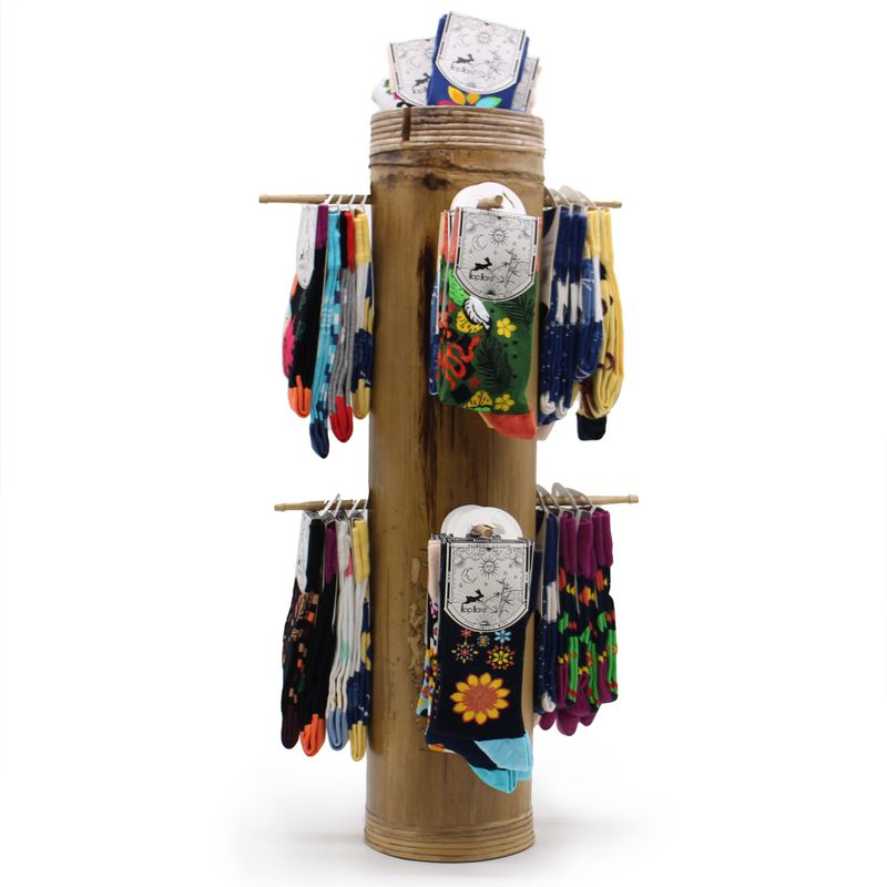 Bamboe Display Buisstandaard 8 Pinnen - 68x15cm