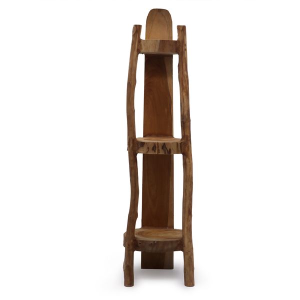 Naturel Teakhouten Hoekmeubel 3 planken - 90cm hoog