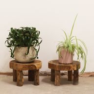Middelgrote Teakhouten display - 27x15cm