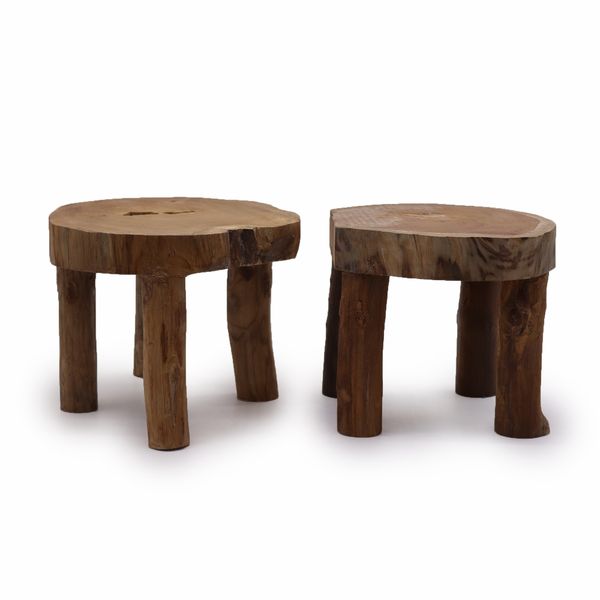 Hoger Teakhouten display - 27x20cm