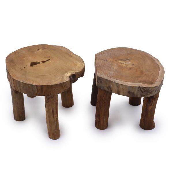Hoger Teakhouten display - 27x20cm