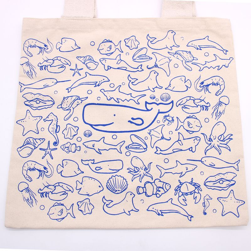 Grote katoenen boodschappentas - 38x42cm - Zeeleven- 10oz