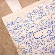 Grote katoenen boodschappentas - 38x42cm - Zeeleven- 10oz