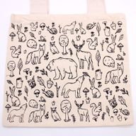 Grote katoenen boodschappentas - 38x42cm - Forest Life - 10oz