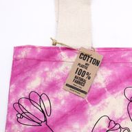 Tie-Dye Katoenen Tas (6oz) - 38x42x12cm -  Mandela - Magento - Zwart handgreep