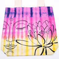 Tie-Dye Katoenen Tas (6oz) - 38x42x12cm - Lotus Boeddha - Multi Col - Natuurlijk handgreep