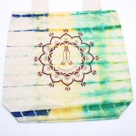 Tie-Dye Katoenen Tas (6oz) - 38x42x12cm -  Namaste Hands - Multi - Natuurlijk handgreep
