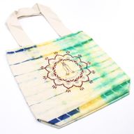 Tie-Dye Katoenen Tas (6oz) - 38x42x12cm -  Namaste Hands - Multi - Natuurlijk handgreep