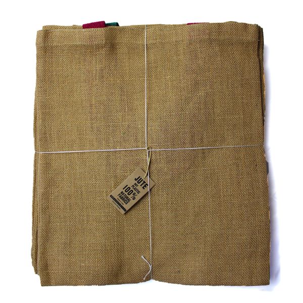 Grote jute draagtas - 5 handvatten in verschillende kleuren