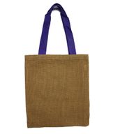 Grote jute draagtas - 5 handvatten in verschillende kleuren
