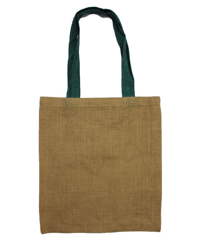 Grote jute draagtas - 5 handvatten in verschillende kleuren